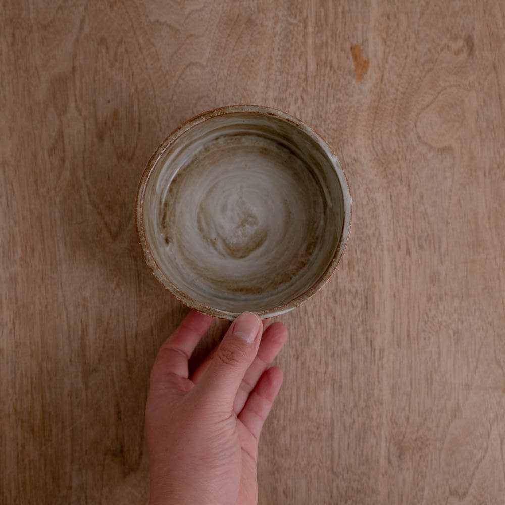 【WEB限定】刷毛目切立鉢 (小) 粉引 (BE) -器市-