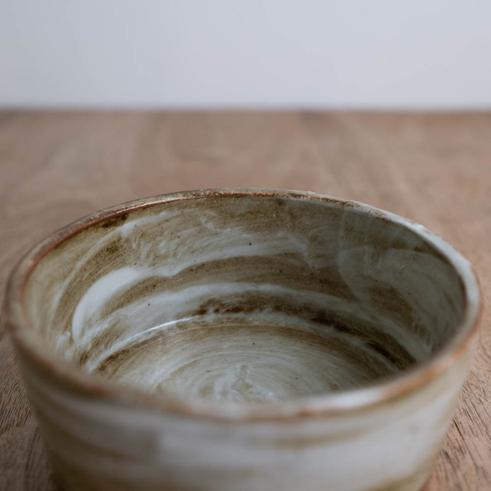 【WEB限定】刷毛目切立鉢 (小) 粉引 (BE) -器市-