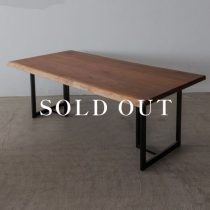 アウトレット家具の［現品SLAE］耳付きテーブル プレミアム 3枚剥 2000 ブラックウォールナット 天板42mm ウレタン仕上げ 売り切れ