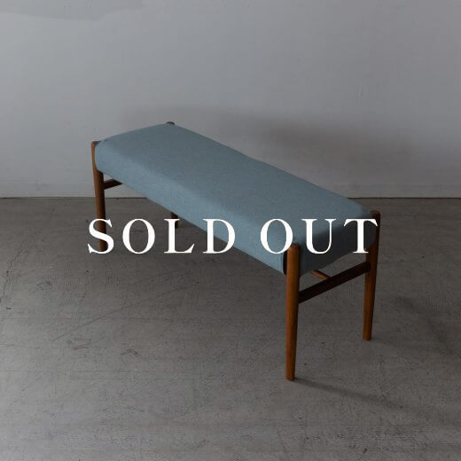 アウトレット家具の［数量限定］新品 EDDAダイニングベンチ ブルー DC33002S-EL0E1 売り切れ