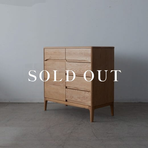 アウトレット家具の［現品SALE］B品 ストリーム サイドボード 80【オーク- ライト】売り切れ