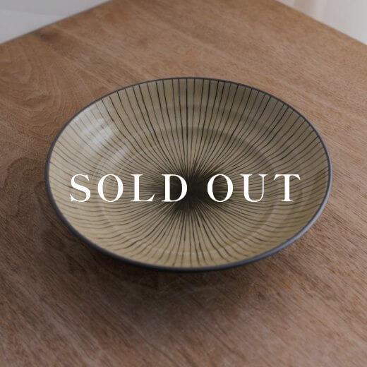 アウトレット食器（器市）の土灰十草 7.5麺皿 売り切れ