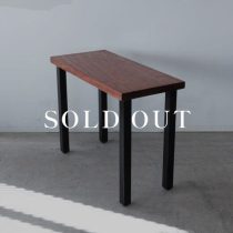 アウトレット家具の［現品SALE］ブビンガ一枚板デスク アイアンテーブル角脚 HDT-4S-I-BK売り切れ