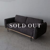 アウトレット家具の［現品SALE］3Pソファ ショーン ラバー DGY売り切れ