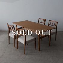 アウトレット家具の［数量限定SALE］新品 EDDAダイニング5点セット DT33105Q + チェア 201（チーク・アカシア - オイル）売り切れ