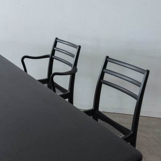 ［現品SALE］ELEGANCE ダイニングテーブル180 ホワイトアッシュ材 / BK