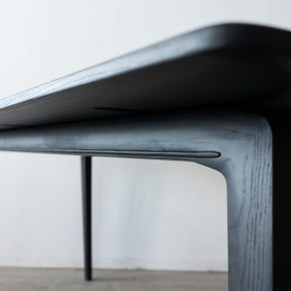 ［現品SALE］ELEGANCE ダイニングテーブル180 ホワイトアッシュ材 / BK