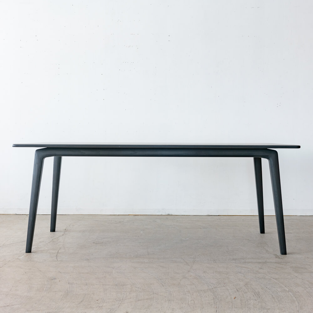 ［現品SALE］ELEGANCE ダイニングテーブル180 ホワイトアッシュ材 / BK