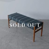 アウトレット家具の［数量限定］EDDA ダイニングベンチ デンマーク張地グリーン 売り切れ