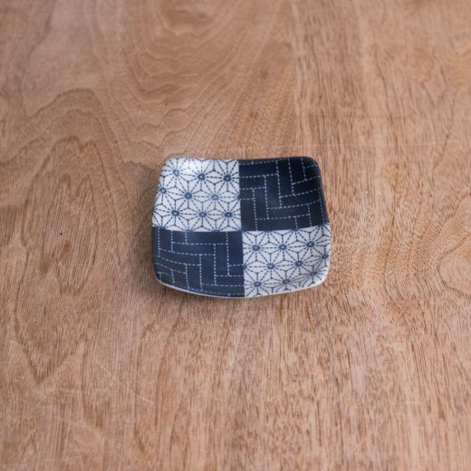 【WEB限定】刺し子 角3寸皿 -器市-