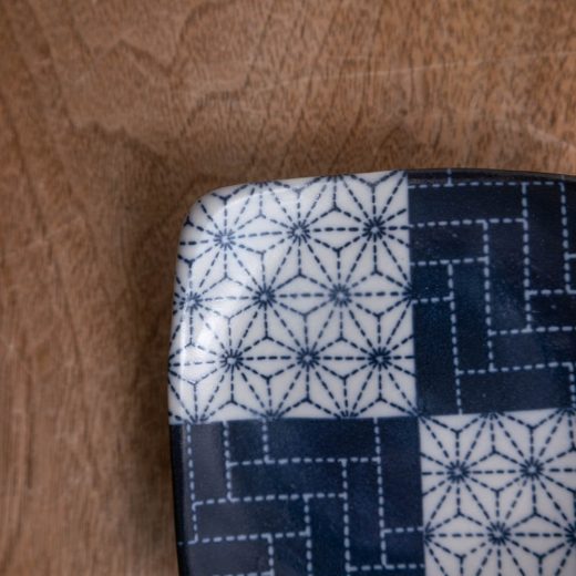 【WEB限定】刺し子 角3寸皿 -器市-