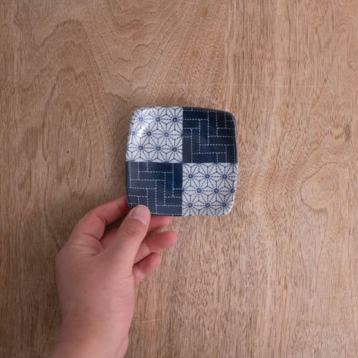 【WEB限定】刺し子 角3寸皿 -器市-