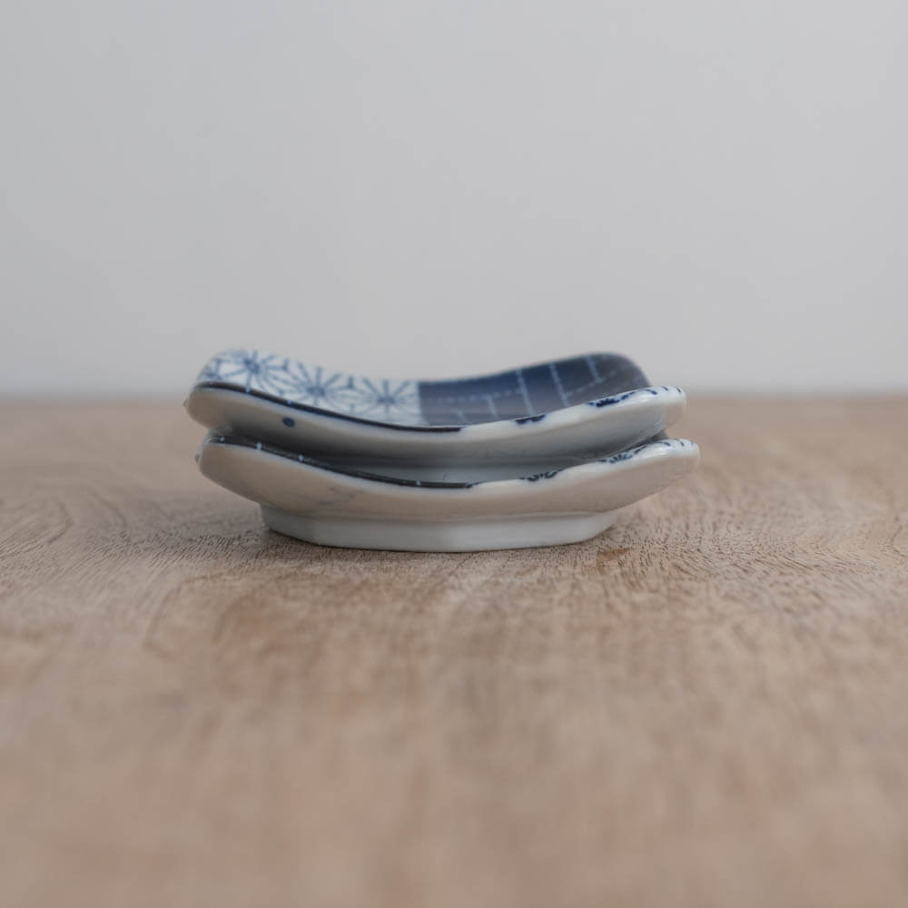 【WEB限定】刺し子 角3寸皿 -器市-