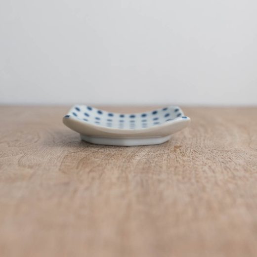 【WEB限定】豆しぼり 角3寸皿 -器市-