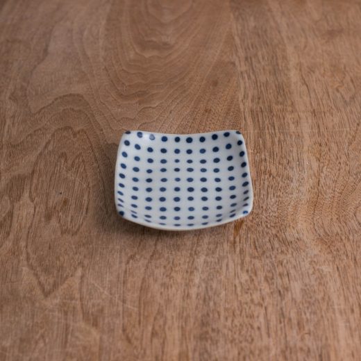 【WEB限定】豆しぼり 角3寸皿 -器市-