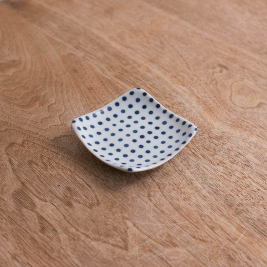 【WEB限定】豆しぼり 角3寸皿 -器市-