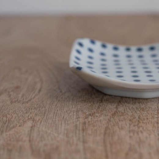 【WEB限定】豆しぼり 角3寸皿 -器市-