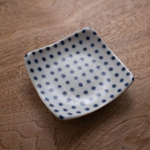 【WEB限定】豆しぼり 角3寸皿 -器市-