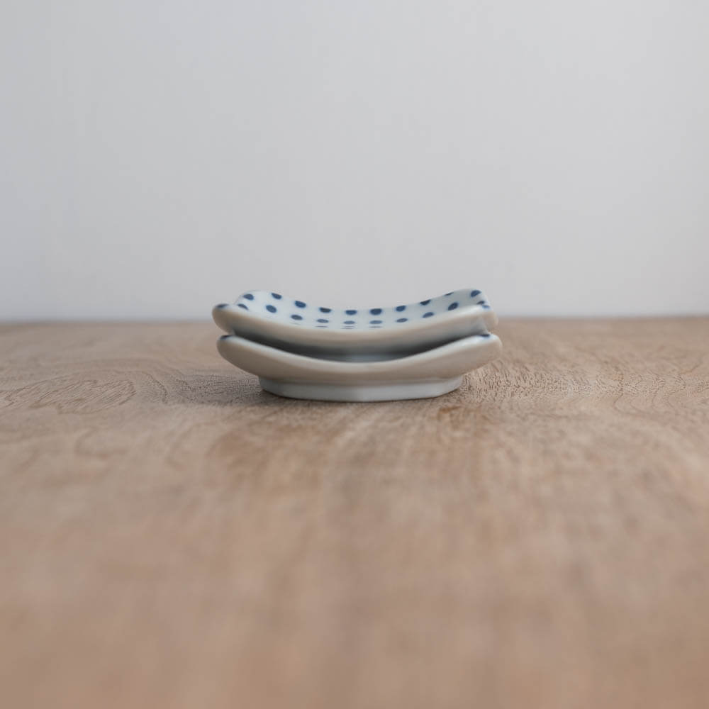 【WEB限定】豆しぼり 角3寸皿 -器市-