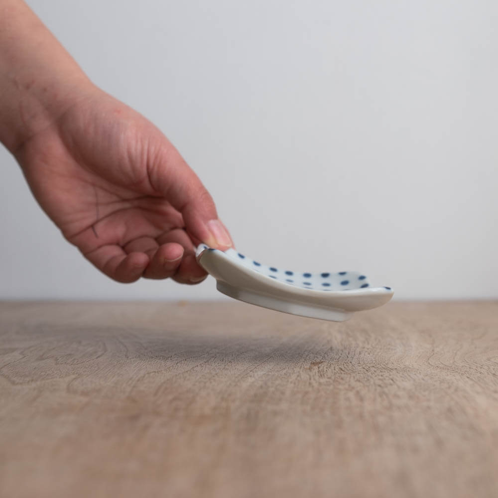 【WEB限定】豆しぼり 角3寸皿 -器市-