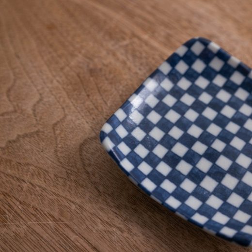 【WEB限定】市松 角3寸皿 -器市-