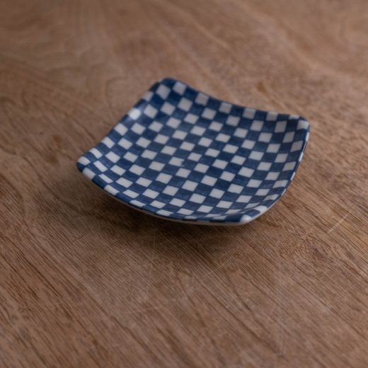 【WEB限定】市松 角3寸皿 -器市-