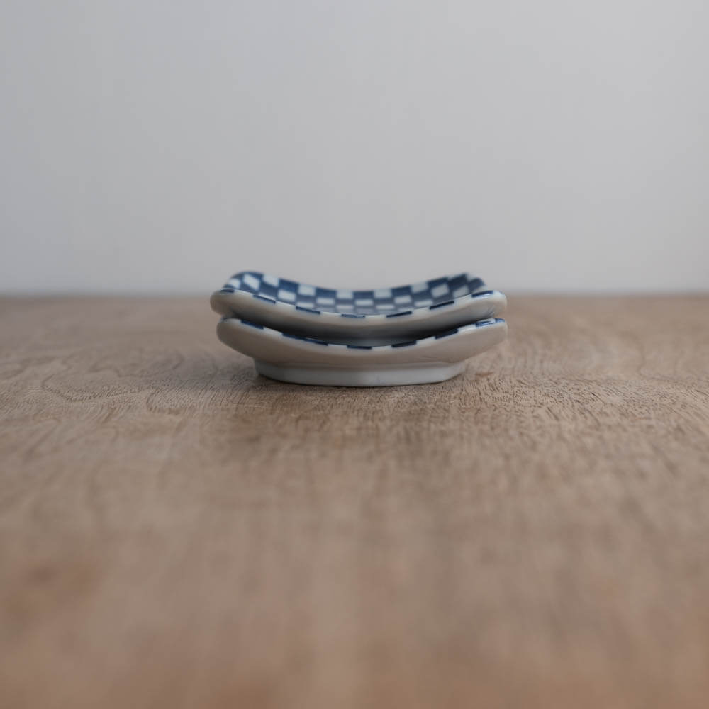 【WEB限定】市松 角3寸皿 -器市-