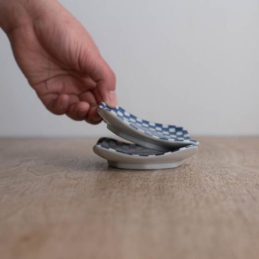 【WEB限定】市松 角3寸皿 -器市-