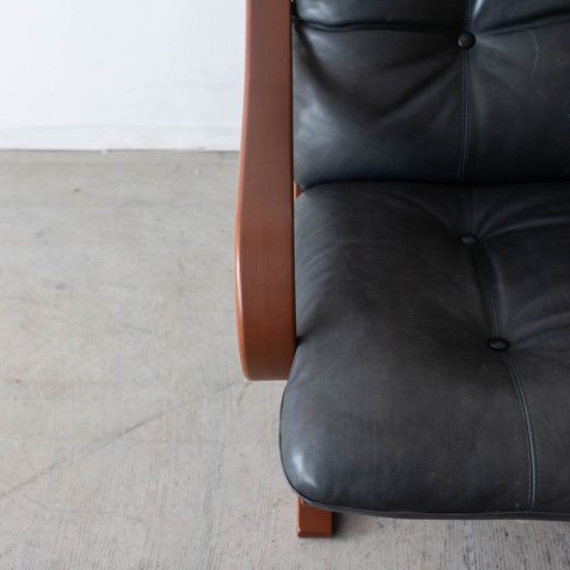 ［リユース品］Agioワイド 左肘ソファ＋右肘ソファ＋スツール×2 ブラックチェリー材 BC色 総本革エージングオイル OL80