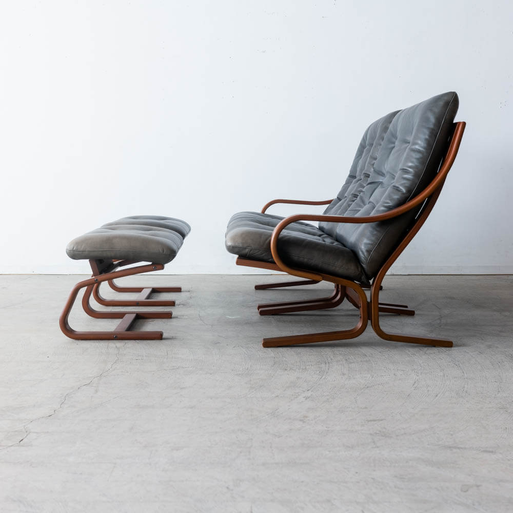 ［リユース品］Agioワイド 左肘ソファ＋右肘ソファ＋スツール×2 ブラックチェリー材 BC色 総本革エージングオイル OL80