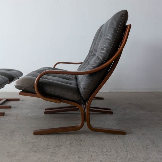 ［リユース品］Agioワイド 左肘ソファ＋右肘ソファ＋スツール×2 ブラックチェリー材 BC色 総本革エージングオイル OL80