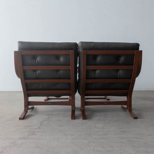 ［リユース品］Agioワイド 左肘ソファ＋右肘ソファ＋スツール×2 ブラックチェリー材 BC色 総本革エージングオイル OL80