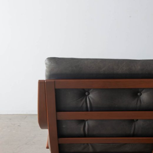 ［リユース品］Agioワイド 左肘ソファ＋右肘ソファ＋スツール×2 ブラックチェリー材 BC色 総本革エージングオイル OL80