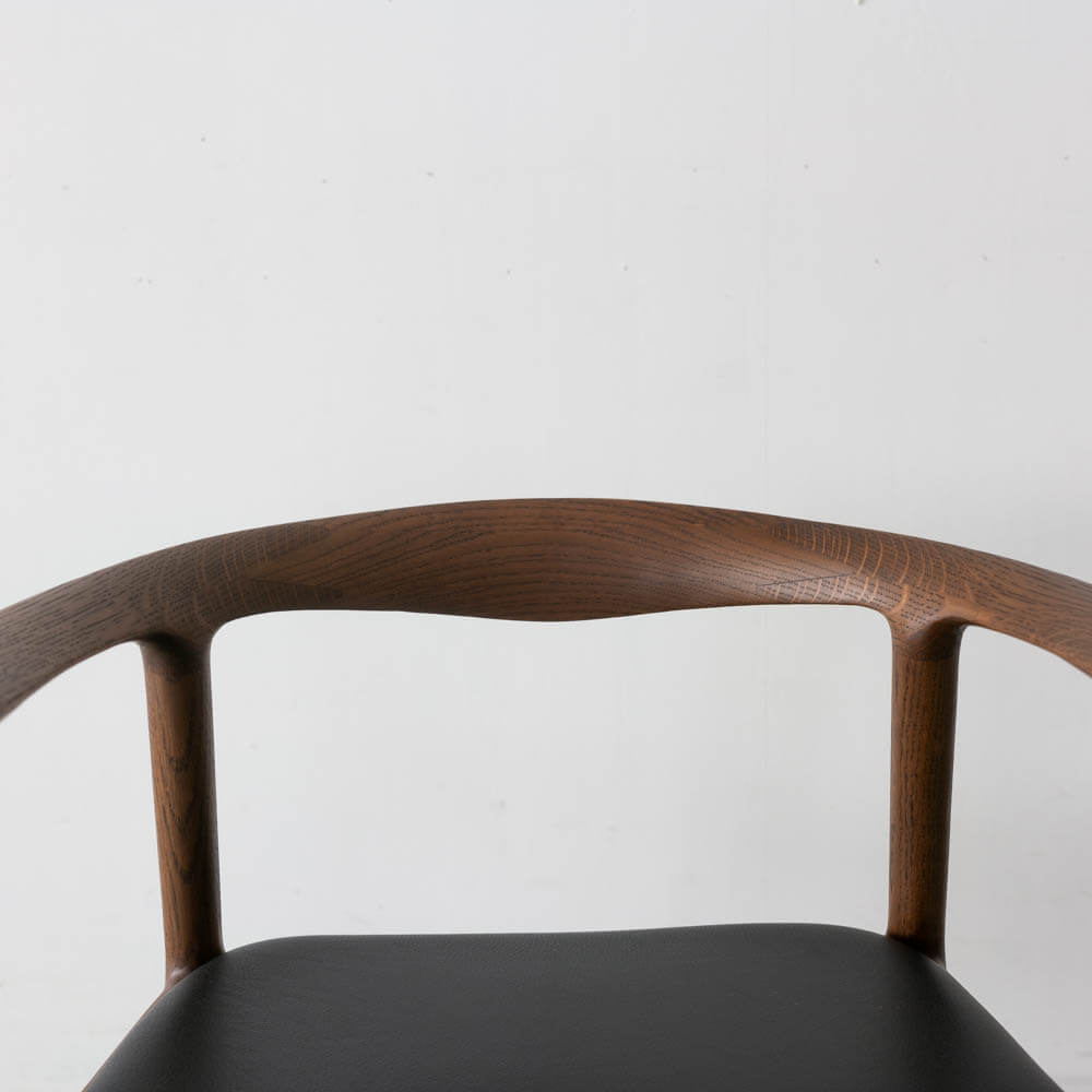 ［数量限定］BRIDGE ライトチェア（DB）座面：R2ブラック（革）