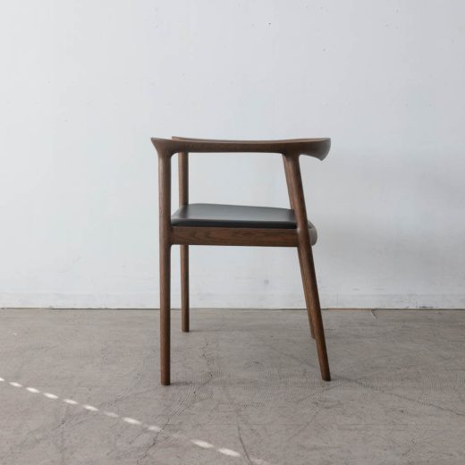 ［数量限定］BRIDGE ライトチェア（DB）座面：R2ブラック（革）