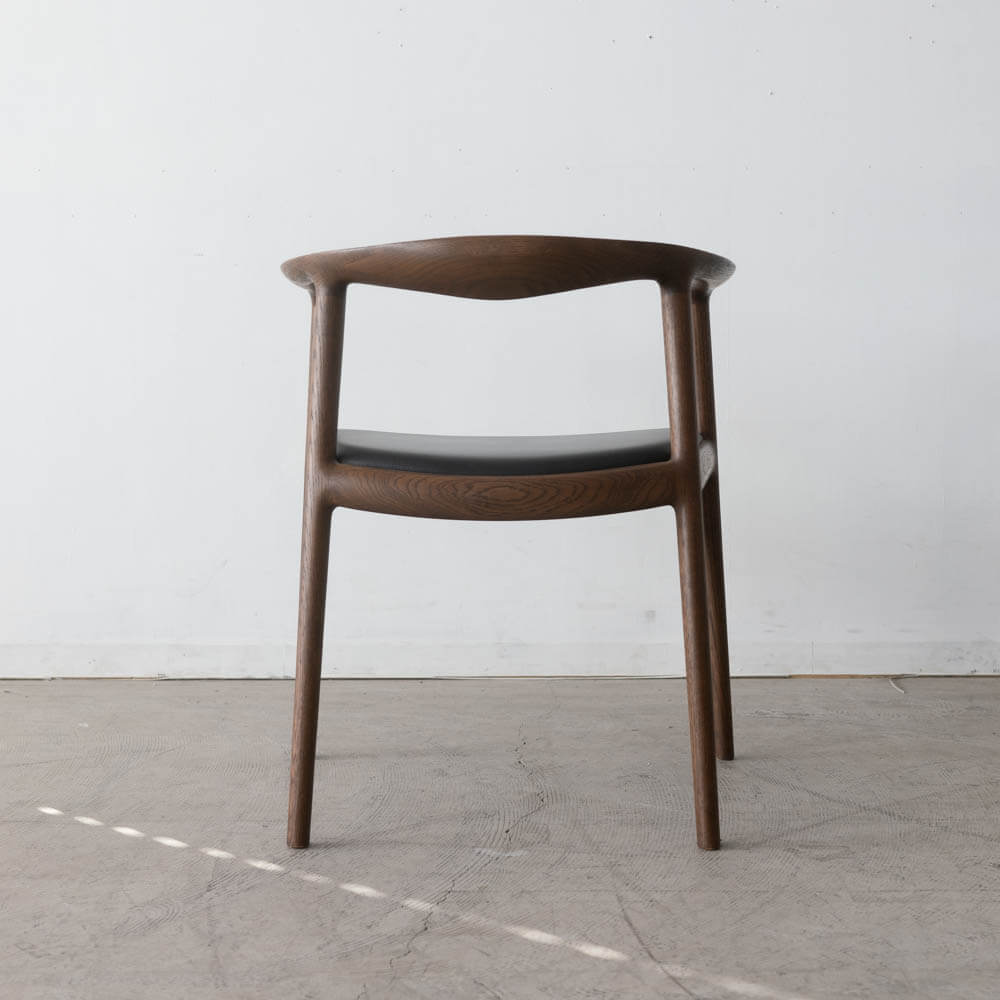 ［数量限定］BRIDGE ライトチェア（DB）座面：R2ブラック（革）