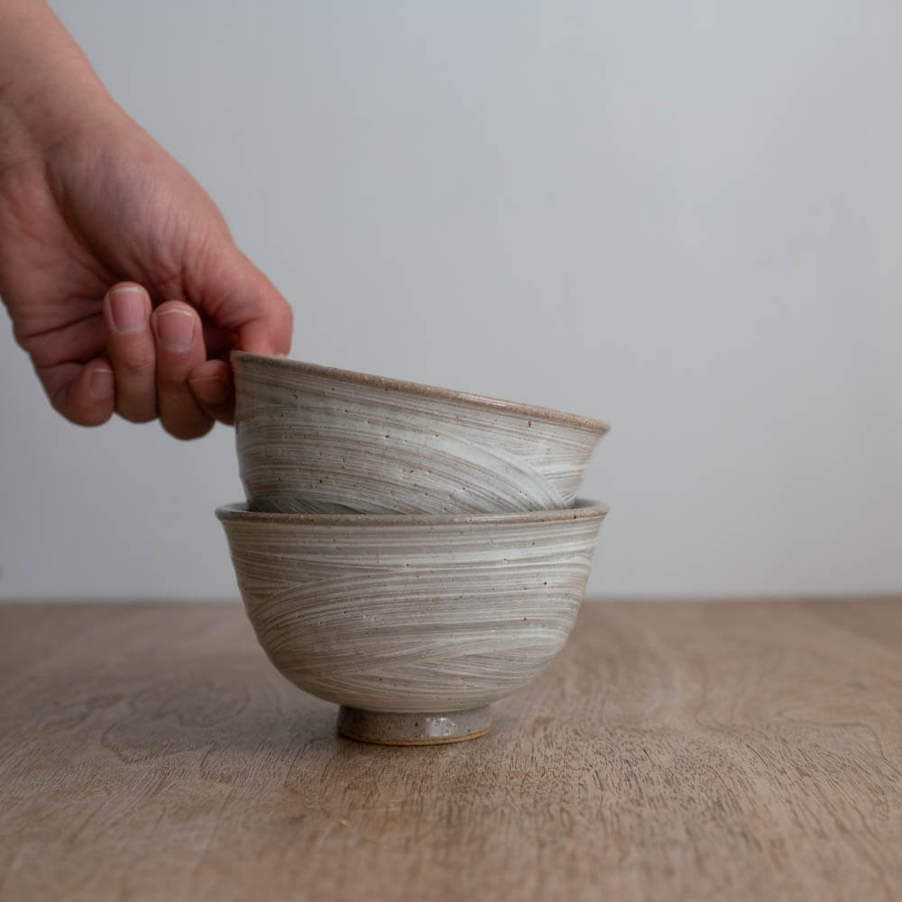 【WEB限定】粉引刷毛 大平 渦 -器市-