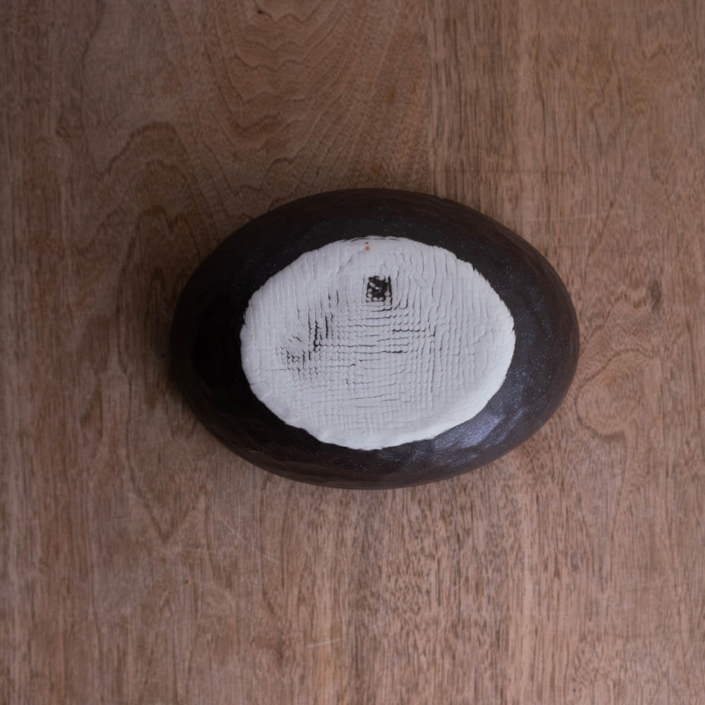 【WEB限定】楕円中鉢 黒 -器市-