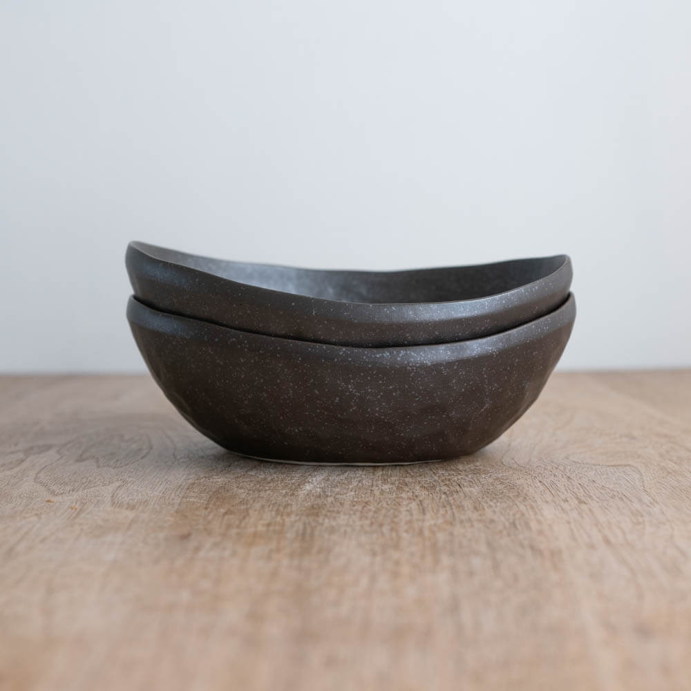 【WEB限定】楕円中鉢 黒 -器市-