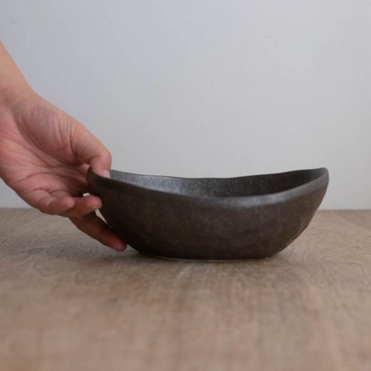 【WEB限定】楕円中鉢 黒 -器市-