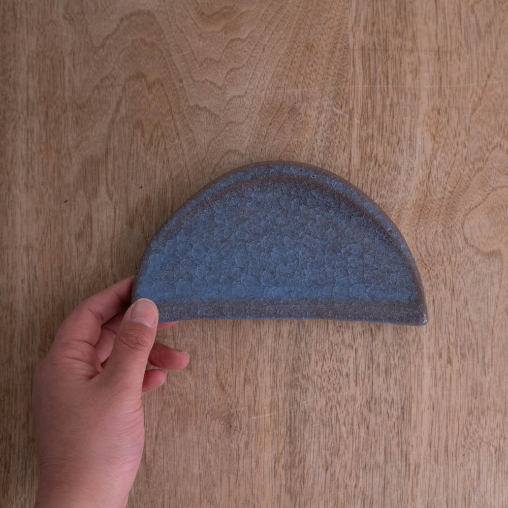 【WEB限定】貫入青磁 半月銘々皿 -器市-