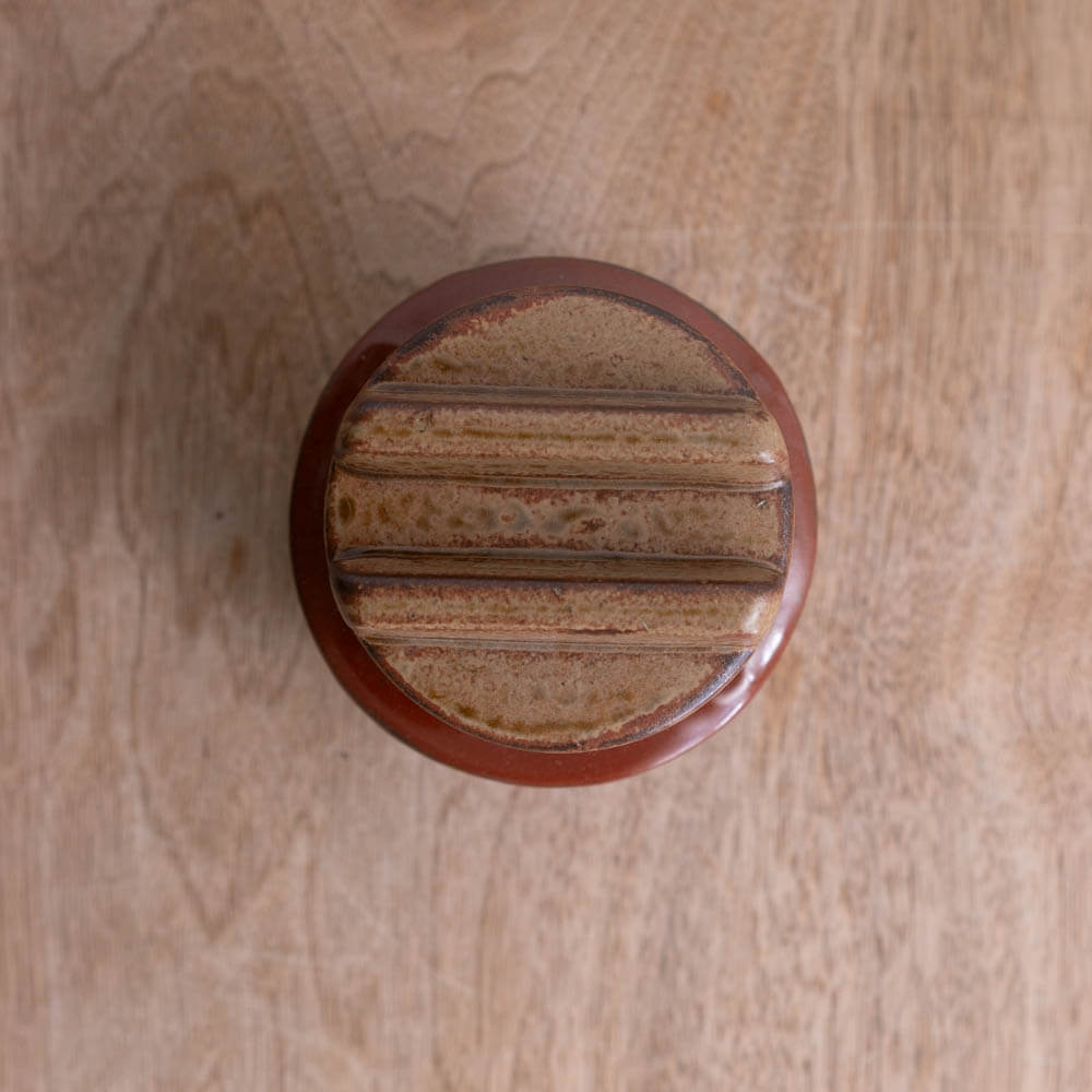 【WEB限定】ミニ釜 赤釉 -器市-