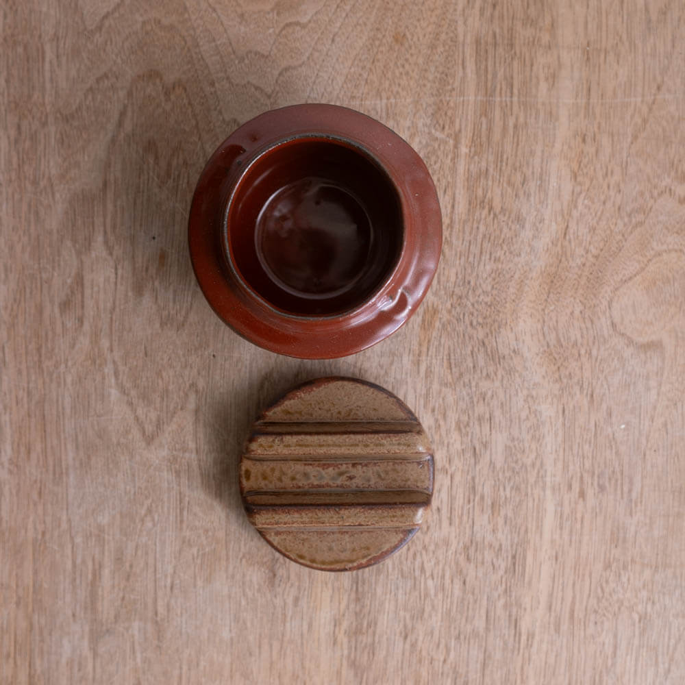 【WEB限定】ミニ釜 赤釉 -器市-