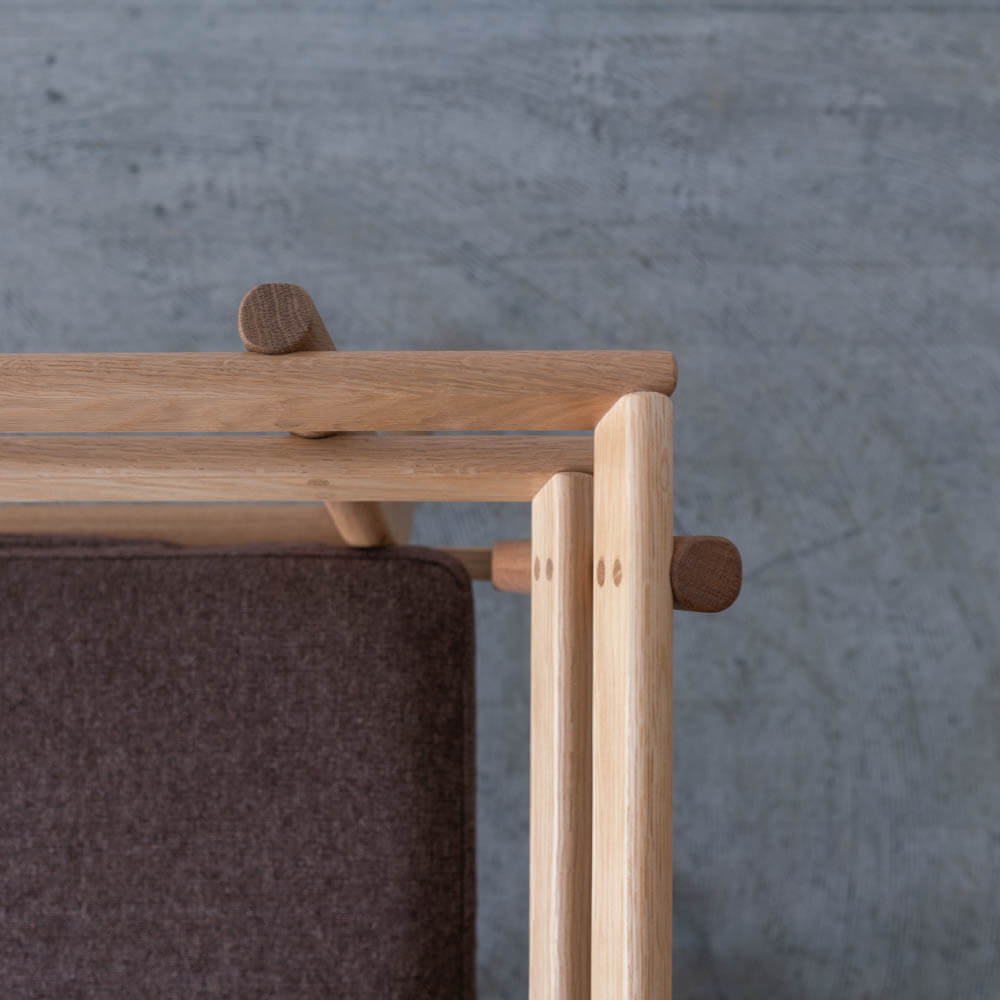 ［新品廃盤特価］SORA LDカウチ L ホワイトオーク無垢材NTL オイル / カバー付き