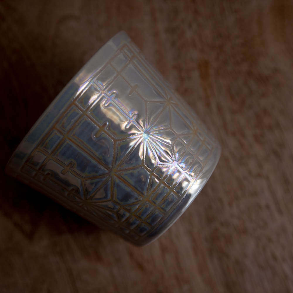 【WEB限定】syoji そば猪口 組子(メタルWH) -器市-