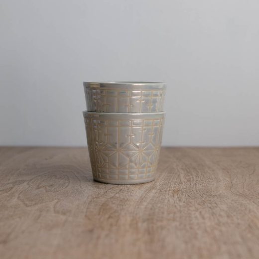 【WEB限定】syoji そば猪口 組子(メタルWH) -器市-