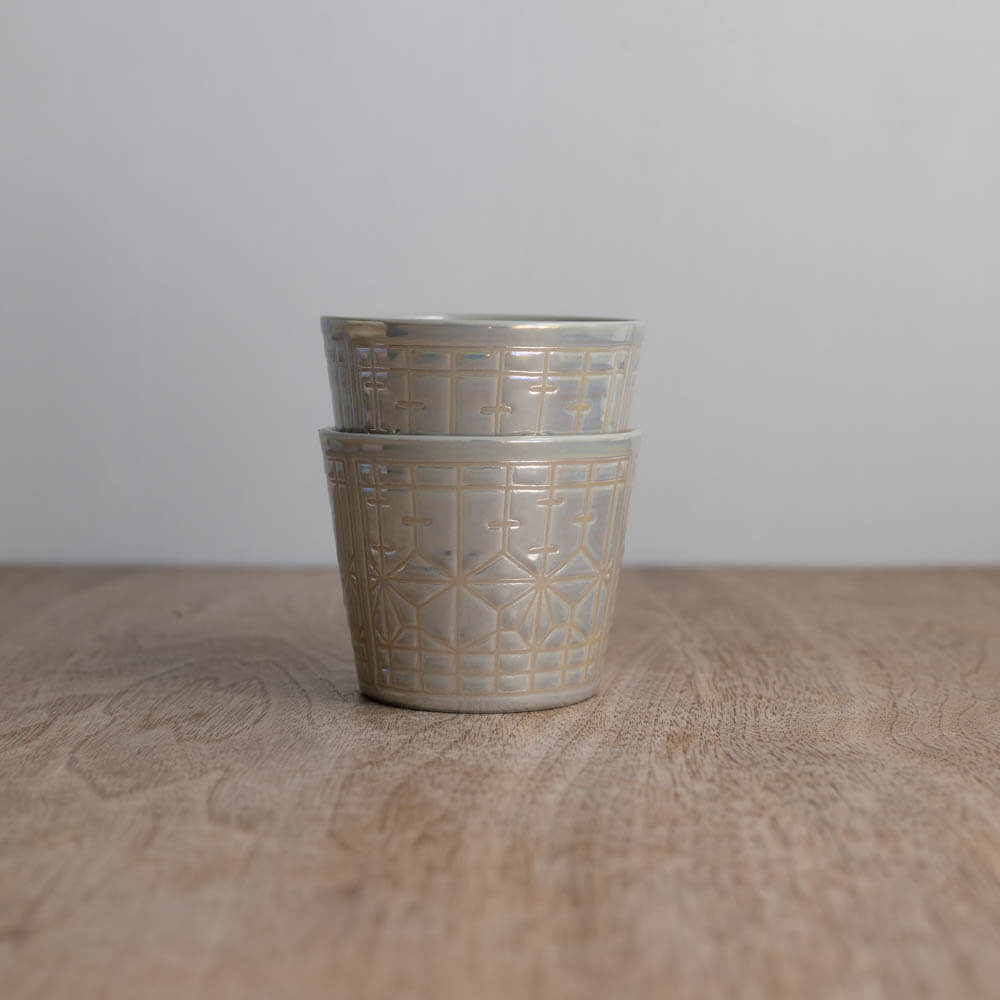 【WEB限定】syoji そば猪口 組子(メタルWH) -器市-