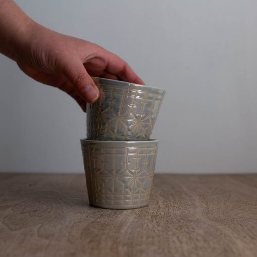 【WEB限定】syoji そば猪口 組子(メタルWH) -器市-