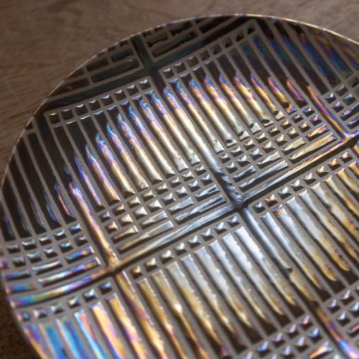 【WEB限定】syoji プレート 組子 (メタルWH) -器市-