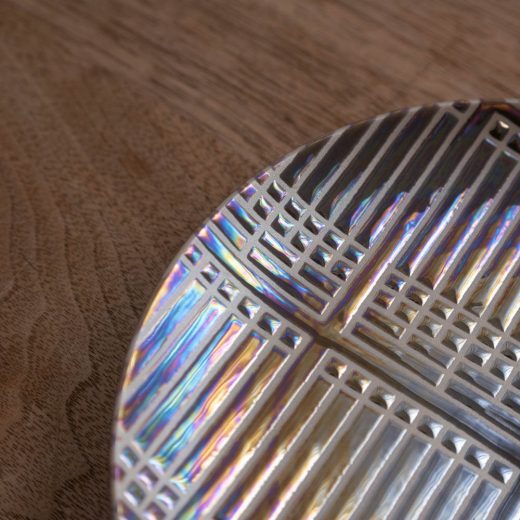 【WEB限定】syoji プレート 組子 (メタルWH) -器市-